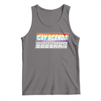 Funny Gay Agenda Weekly Schedule Pride LGBT Pride Tank Top