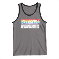 Funny Gay Agenda Weekly Schedule Pride LGBT Pride Tank Top