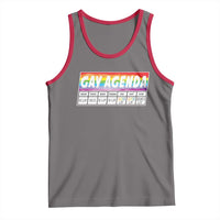 Funny Gay Agenda Weekly Schedule Pride LGBT Pride Tank Top
