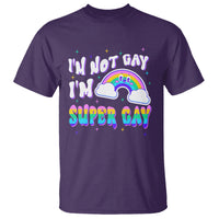 Funny LGBT Pride T Shirt I'm Not Gay I'm Super Gay Cute Rainbow - Wonder Print Shop