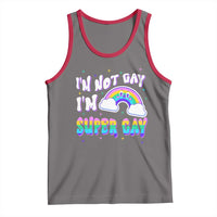 Funny LGBT Pride Tank Top I'm Not Gay I'm Super Gay Cute Rainbow