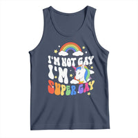 Funny LGBT Pride Tank Top I'm Not Gay I'm Super Gay Cute Unicorn Rainbow