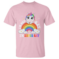 Funny LGBT Pride T Shirt I'm Not Gay I'm Super Gay Cute Unicorn Rainbow - Wonder Print Shop