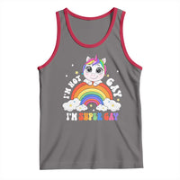Funny LGBT Pride Tank Top I'm Not Gay I'm Super Gay Funny Unicorn Rainbow