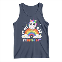 Funny LGBT Pride Tank Top I'm Not Gay I'm Super Gay Funny Unicorn Rainbow