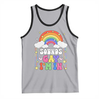 LGBT Pride Tank Top Sound Gay I'm In Rainbow
