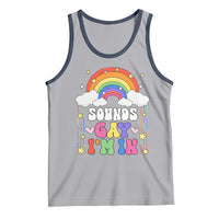 LGBT Pride Tank Top Sound Gay I'm In Rainbow