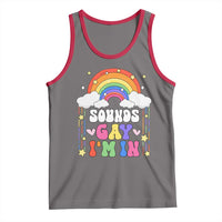 LGBT Pride Tank Top Sound Gay I'm In Rainbow