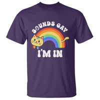LGBT Cat Lover T Shirt Sound Gay I'm In Funny Rainbow Cat - Wonder Print Shop