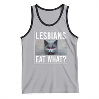 Lesbians Eat What? Funny Scared Cat LGBT Pride Tank Top