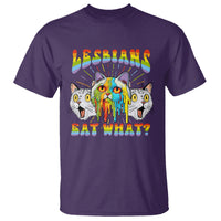 Lesbians Eat What? Funny Scared Cat LGBT Pride T Shirt - Wonder Print Shop