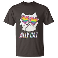 LGBTQ Ally Pride Rainbow Cat Lover T Shirt - Wonder Print Shop
