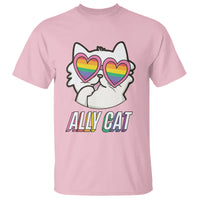 LGBTQ Ally Pride Rainbow Cat Lover T Shirt - Wonder Print Shop