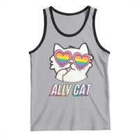 LGBTQ Ally Pride Rainbow Cat Lover Tank Top