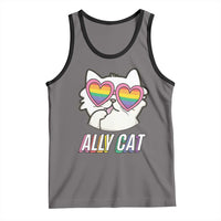 LGBTQ Ally Pride Rainbow Cat Lover Tank Top