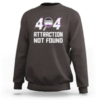 Asexual Sweatshirt Error 404 Attraction Not Found ACE Asexuality LGBTQ - Wonder Print Shop