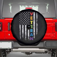 LGBT Veteran Spare Tire Cover American Flag Rainbow Military Army