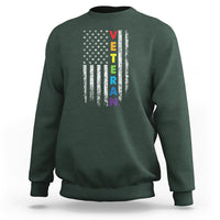 LGBT Veteran Sweatshirt American Flag Rainbow Military Army - Wonder Print Shop