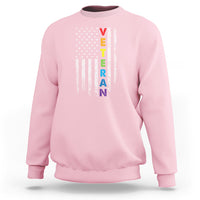 LGBT Veteran Sweatshirt American Flag Rainbow Military Army - Wonder Print Shop