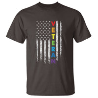 LGBT Veteran T Shirt American Flag Rainbow Military Army - Wonder Print Shop