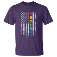 LGBT Veteran T Shirt American Flag Rainbow Military Army - Wonder Print Shop