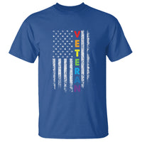 LGBT Veteran T Shirt American Flag Rainbow Military Army - Wonder Print Shop