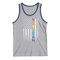 LGBT Veteran Tank Top American Flag Rainbow Military Army