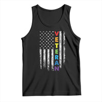 LGBT Veteran Tank Top American Flag Rainbow Military Army