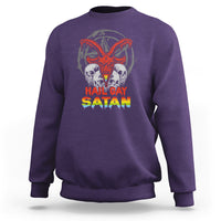 Hail Gay Satan Sweatshirt Skull Goth Baphomet Devil LGBT Pride - Wonder Print Shop