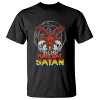 Hail Gay Satan T Shirt Skull Goth Baphomet Devil LGBT Pride - Wonder Print Shop