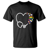 LGBT Nurse T Shirt Rainbow Flag Stethoscope Nurse RN Gay Pride - Wonder Print Shop