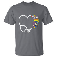 LGBT Nurse T Shirt Rainbow Flag Stethoscope Nurse RN Gay Pride - Wonder Print Shop