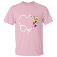 LGBT Nurse T Shirt Rainbow Flag Stethoscope Nurse RN Gay Pride - Wonder Print Shop