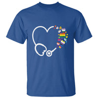 LGBT Nurse T Shirt Rainbow Flag Stethoscope Nurse RN Gay Pride - Wonder Print Shop