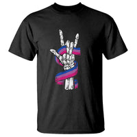 Pansexual Pride T Shirt Skeleton Rock Hand LGBTQ Pans Flag - Wonder Print Shop