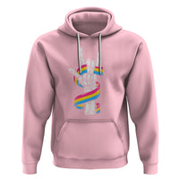 Bisexual Pride Hoodie Skeleton Rock Hand LGBTQ Bi Flag - Wonder Print Shop