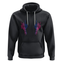 Pansexual Pride Hoodie Skeleton Rock Hand LGBTQ Pans Flag - Wonder Print Shop