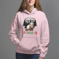 Just A Girl Who Loves Ferrets Cute Hoodie - Wonder Print Shop