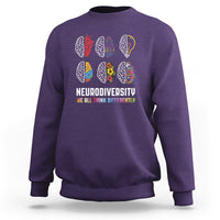 Neurodiversity Sweatshirt We All Think Differently Autism ADHD ASD - Wonder Print Shop