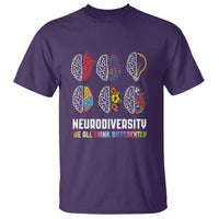 Neurodiversity T Shirt We All Think Differently Autism ADHD ASD - Wonder Print Shop