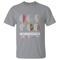 Neurodiversity T Shirt We All Think Differently Autism ADHD ASD - Wonder Print Shop