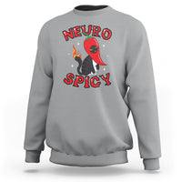 Neurodiversity Sweatshirt Neuro Spicy Funny Cat Lover Autism ADHD ASD - Wonder Print Shop