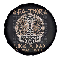 Funny Viking Dad Spare Tire Cover Fathor Like A Dad Just Way Mightier