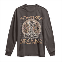 Funny Viking Dad Long Sleeve Shirt Fathor Like A Dad Just Way Mightier