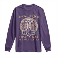 Funny Viking Dad Long Sleeve Shirt Fathor Like A Dad Just Way Mightier