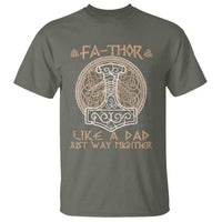 Funny Viking Dad T Shirt Fathor Like A Dad Just Way Mightier