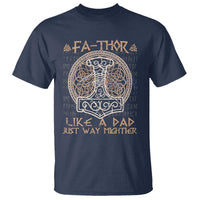 Funny Viking Dad T Shirt Fathor Like A Dad Just Way Mightier