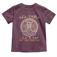 Funny Viking Dad Toddler T Shirt Fathor Like A Dad Just Way Mightier