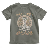 Funny Viking Dad Toddler T Shirt Fathor Like A Dad Just Way Mightier