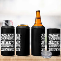 Viking Dad 4 in 1 Can Cooler Tumbler As Brave As Ragnar As Wise As Odin As Strong As Thor